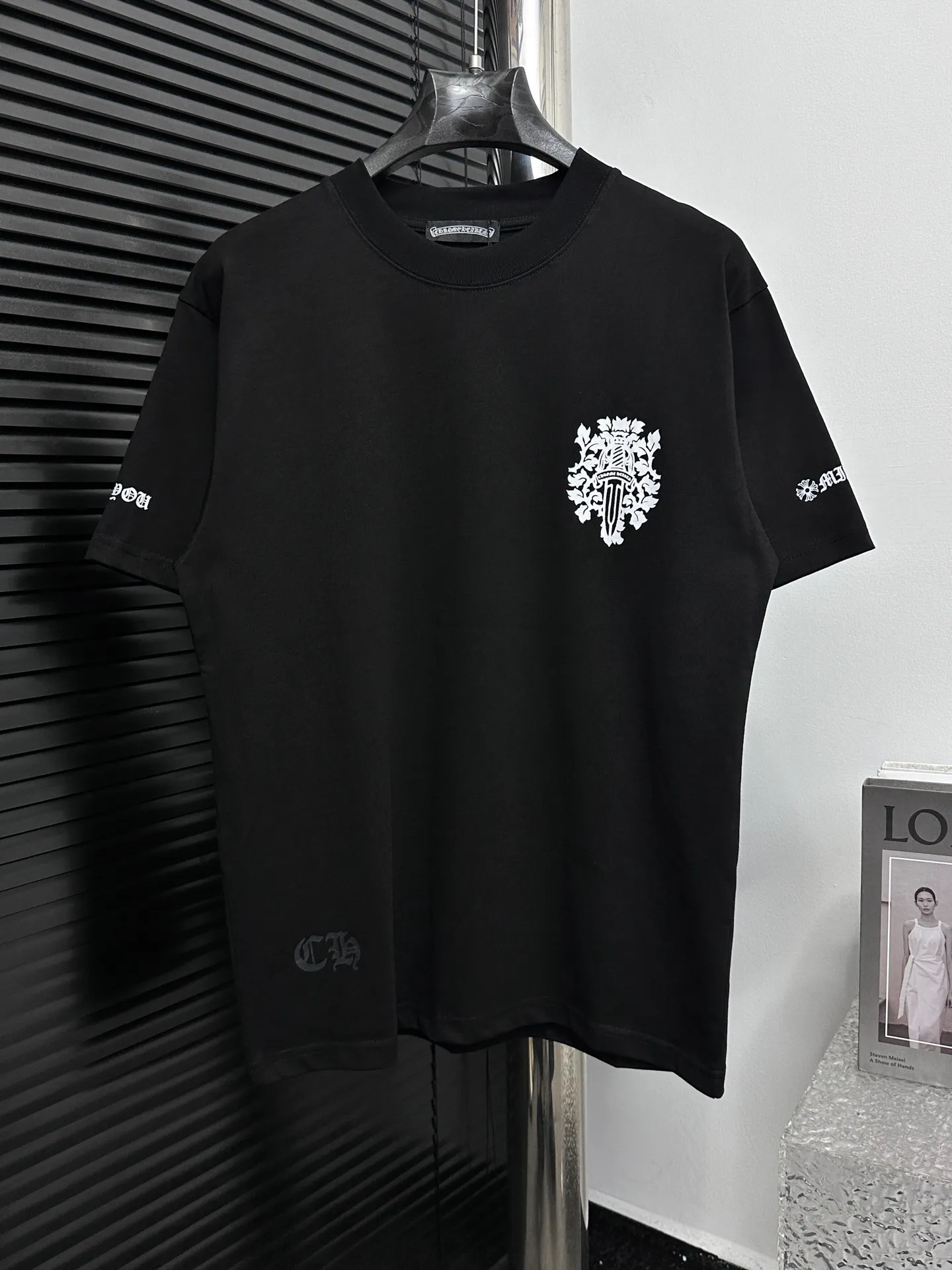 🅿️170 [Chrome heart*] Chrome heart 25ss early spring new short-sleeved T-shirt ·280g 100% cotton double yarn jersey fabric ·Special thickened 32 pieces of double-strand 1x1 thread in the same cylinder custom dyeing ·Double-needle stitching and cross-stitching technology ·Original main mark washed tag Color: Black White Size: S-XL